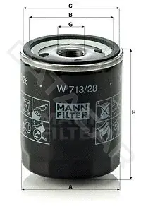 Масляный фильтр MANN W713/28