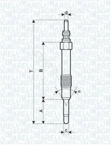 Свечи накала MAGNETI MARELLI 062900014304