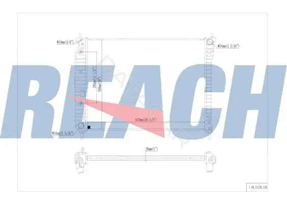 Радиатор охлаждения REACH 1.40.21376.126