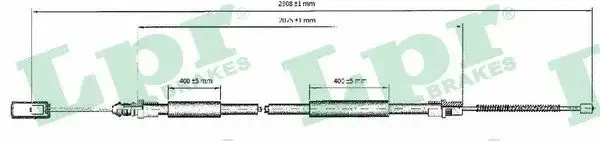 Трос ручника LPR/AP/RAL C0211B