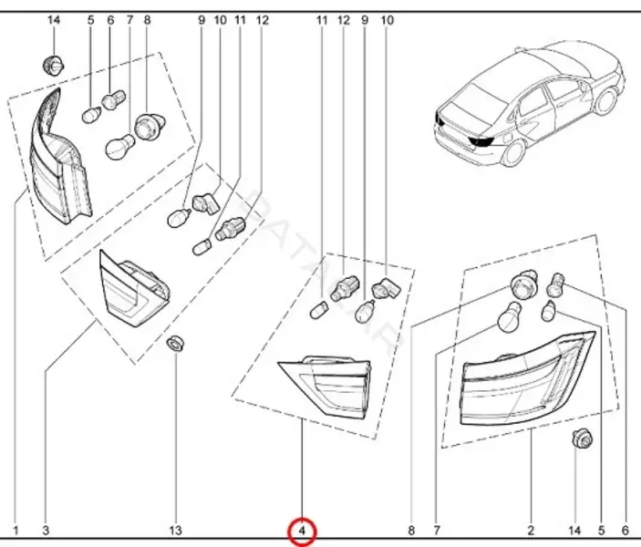 Габариты LADA 8450006964