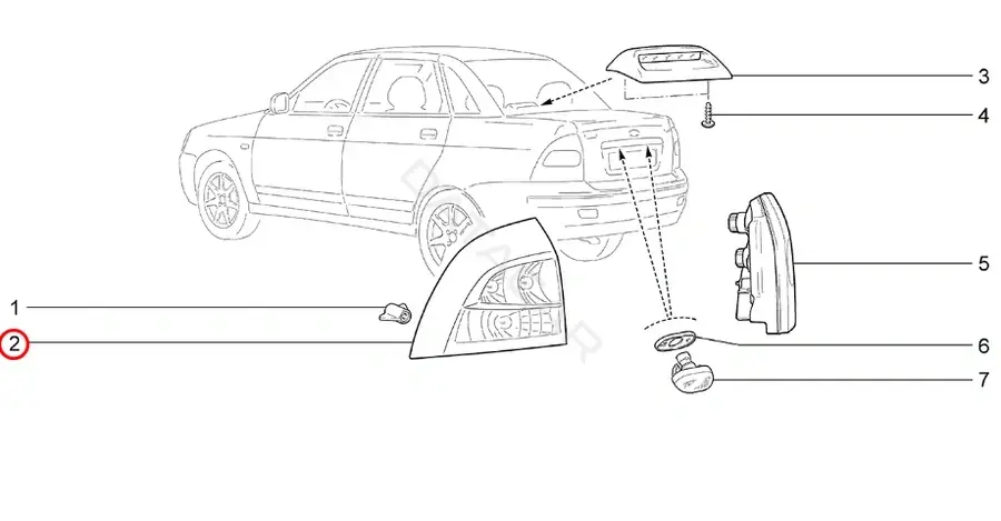 Габариты LADA 21700371601100
