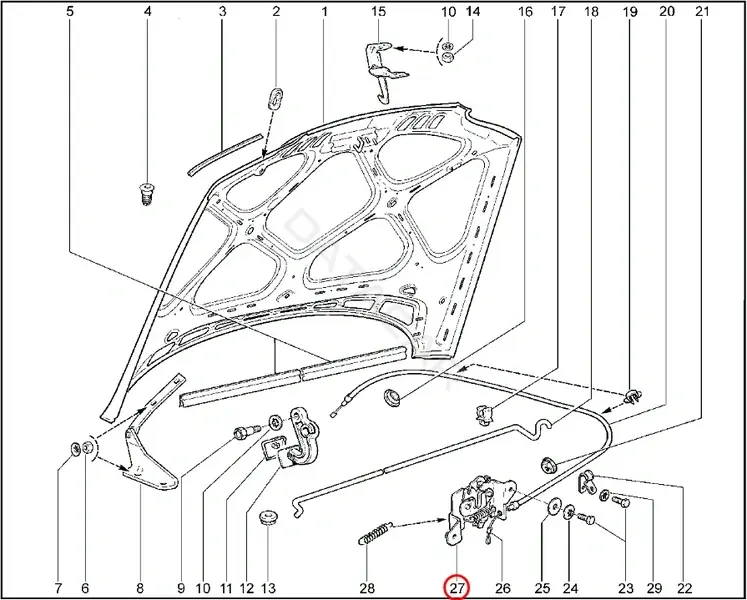 Замок капота LADA 21100840601000