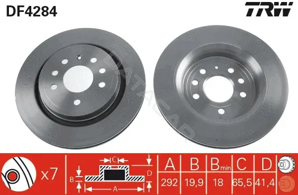 Тормозные диски TRW DF4284
