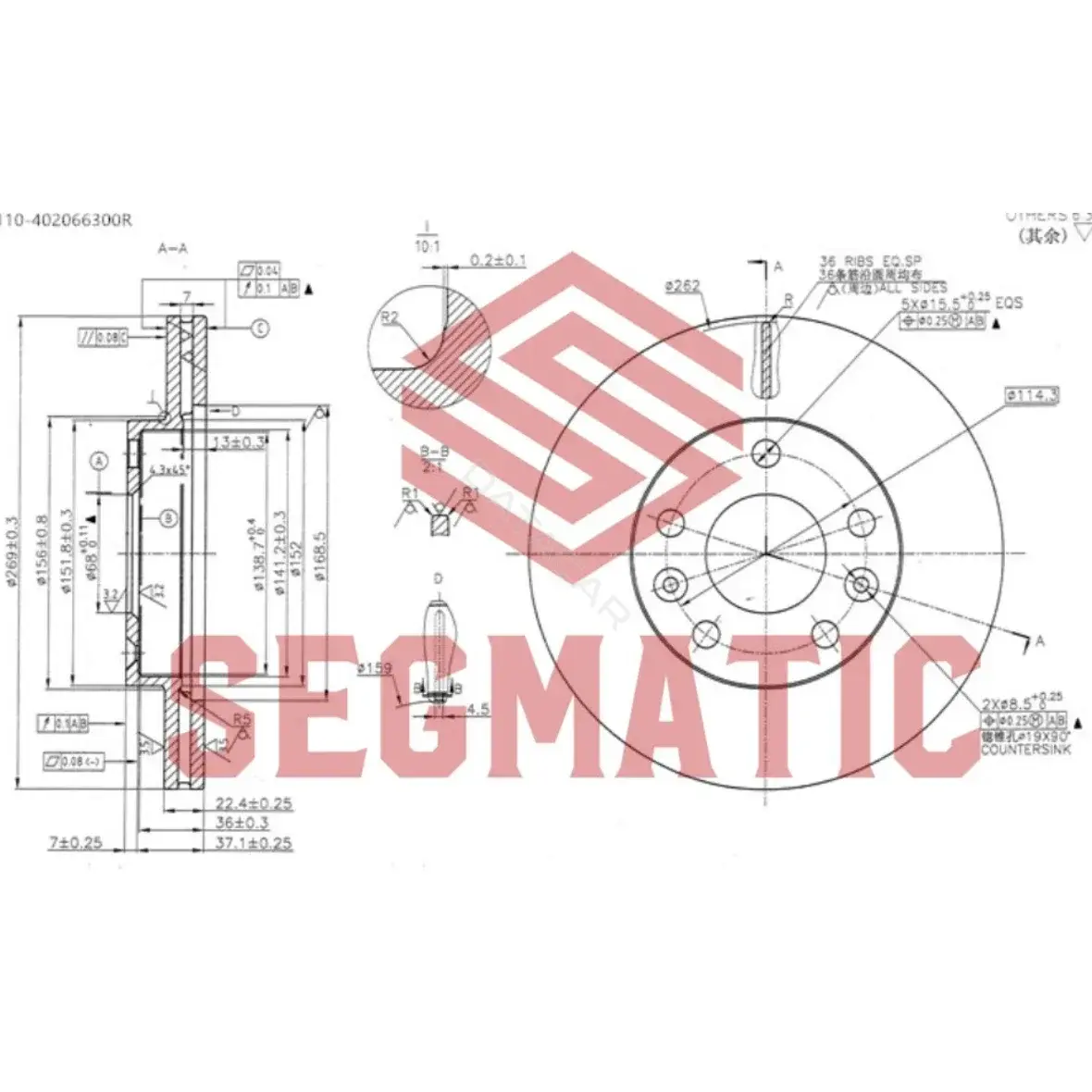 Тормозные диски SEGMATIC SBD30093049