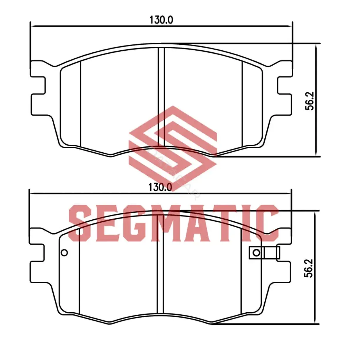 Тормозные колодки SEGMATIC SGBP2607