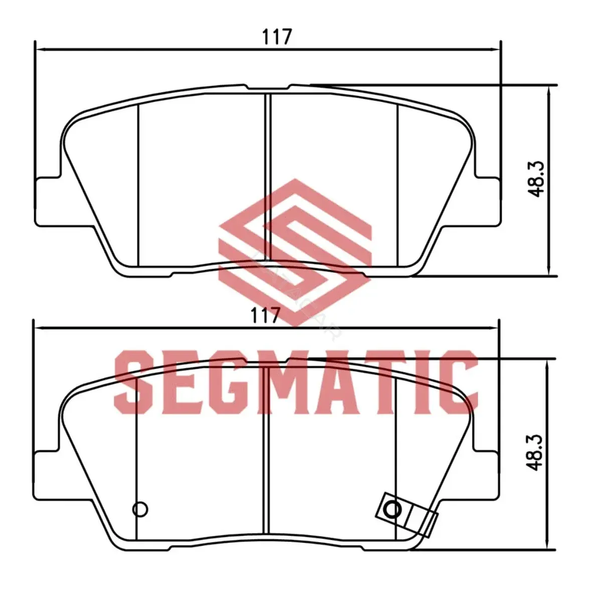 Тормозные колодки SEGMATIC SGBP2593
