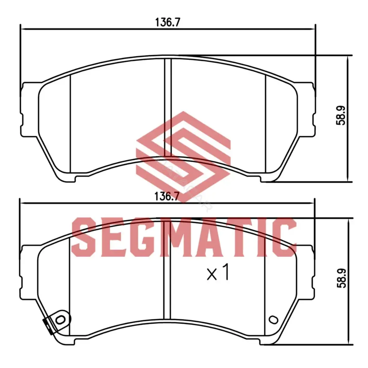 Тормозные колодки SEGMATIC SGBP2615