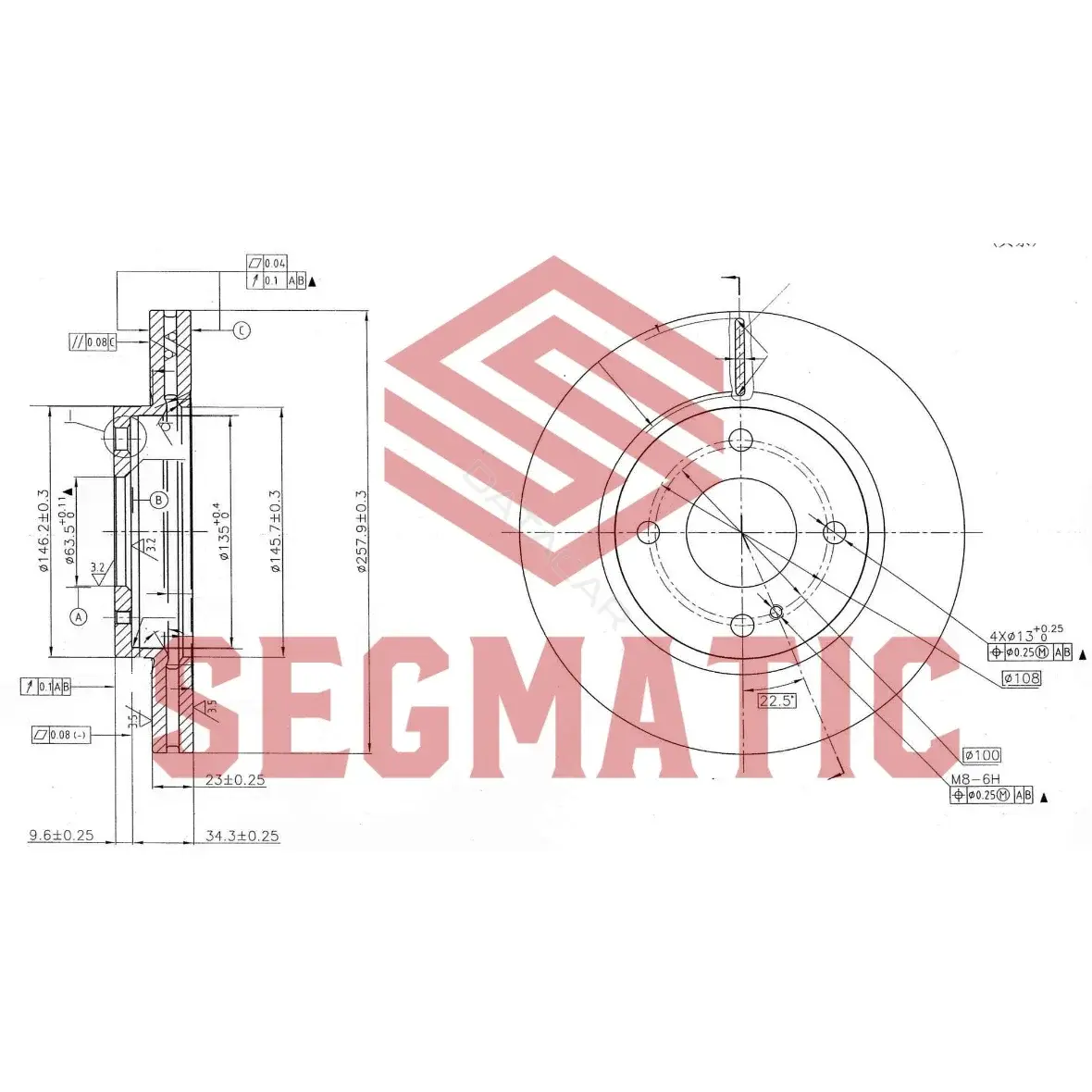 Тормозные диски SEGMATIC SBD30093111