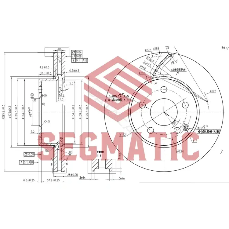 Тормозные диски SEGMATIC SBD30093215