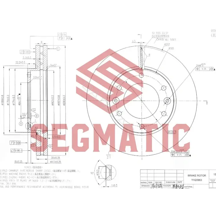 Тормозные диски SEGMATIC SBD30093110