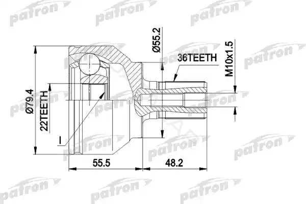 Шрус PATRON PCV1603