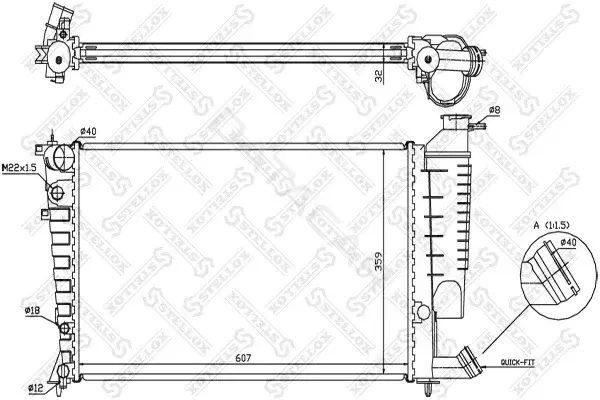 Радиатор охлаждения STELLOX 10-25656-SX