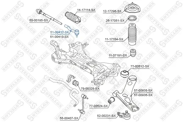Рулевые наконечники STELLOX 51-00412-SX