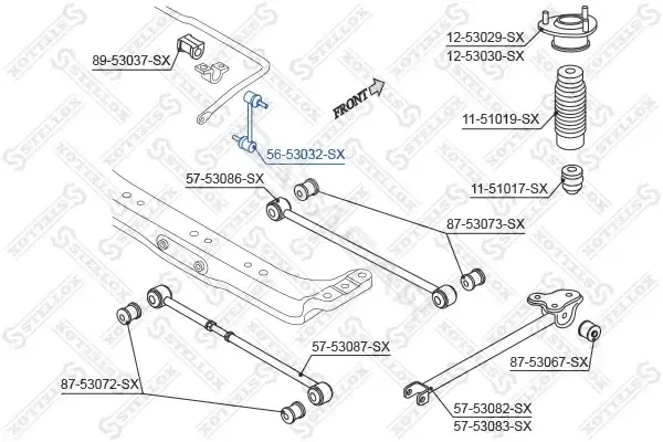 Стойки стабилизатора STELLOX 56-53032-SX