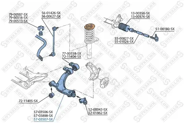 Рычаги STELLOX 57-03507-SX