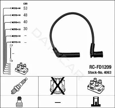 Высоковольтные провода NGK 4063