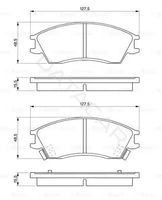 Тормозные колодки BOSCH 0986461127