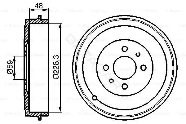 Тормозной барабан BOSCH 0986477088