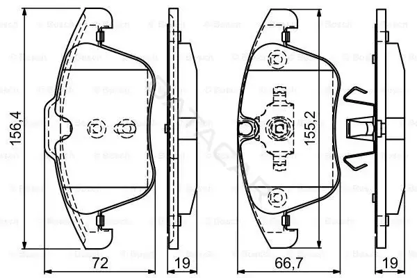 Тормозные колодки BOSCH 0986494169