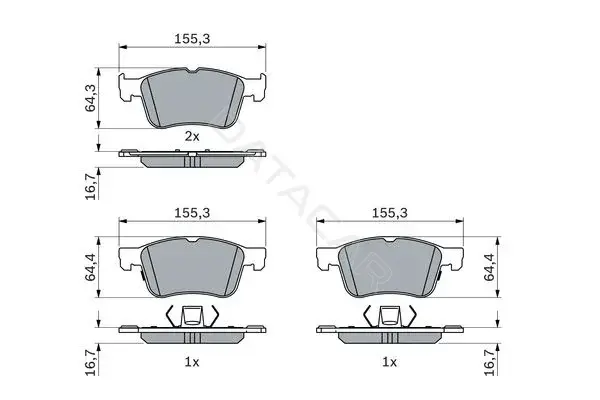 Тормозные колодки BOSCH 0986424885