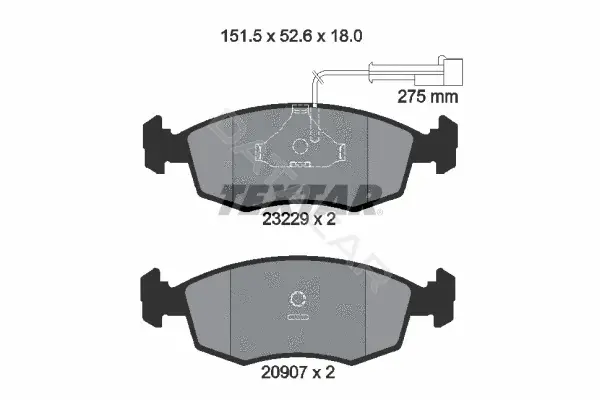 Тормозные колодки TEXTAR 2322901