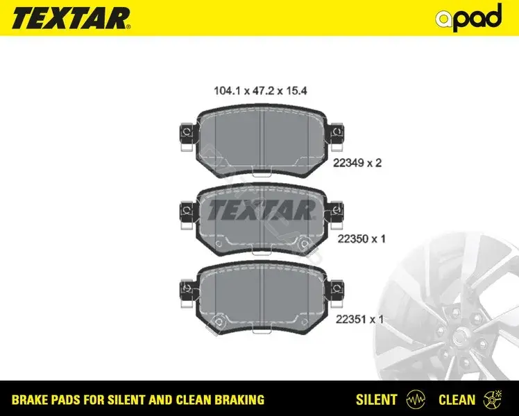 Тормозные колодки TEXTAR 2234901SC