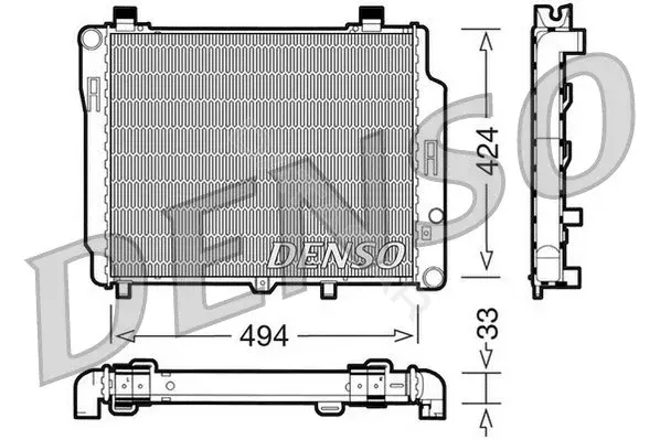 Радиатор охлаждения DENSO DRM17074