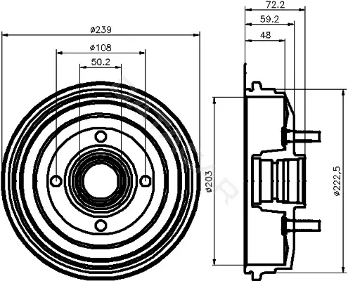 Тормозной барабан MINTEX MBD045