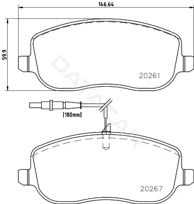 Тормозные колодки MINTEX MDB2531