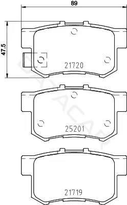 Тормозные колодки MINTEX MDB3134