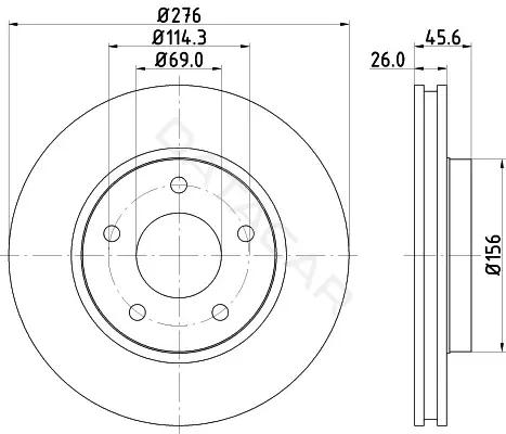 Тормозные диски MINTEX MDC2225