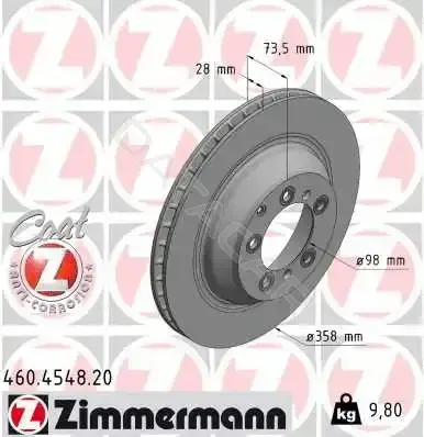 Тормозные диски ZIMMERMANN 460.4548.20