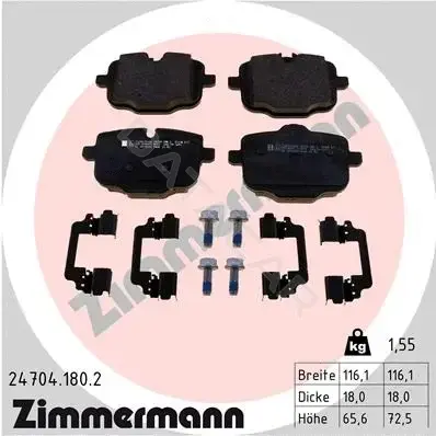 Тормозные колодки ZIMMERMANN 24704.180.2