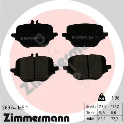 Тормозные колодки ZIMMERMANN 26374.165.1