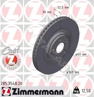 Тормозные диски ZIMMERMANN 285.3548.20