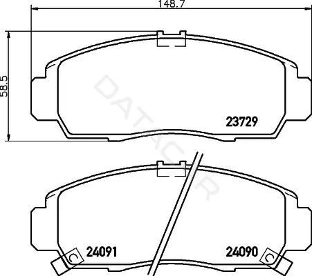 Тормозные колодки BEHR/HELLA/PAGID 8DB355027-891