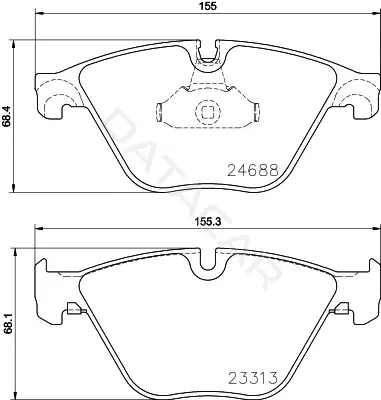 Тормозные колодки BEHR/HELLA/PAGID 8DB355015-261