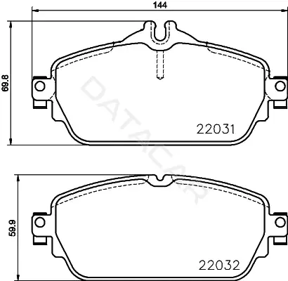 Тормозные колодки BEHR/HELLA/PAGID 8DB355021-551