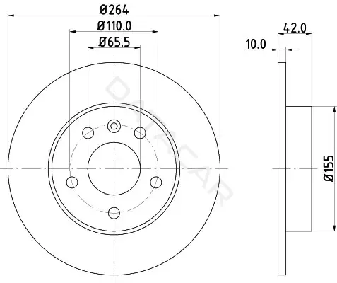 Тормозные диски BEHR/HELLA/PAGID 8DD355106-111