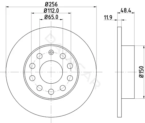 Тормозные диски BEHR/HELLA/PAGID 8DD355109-641