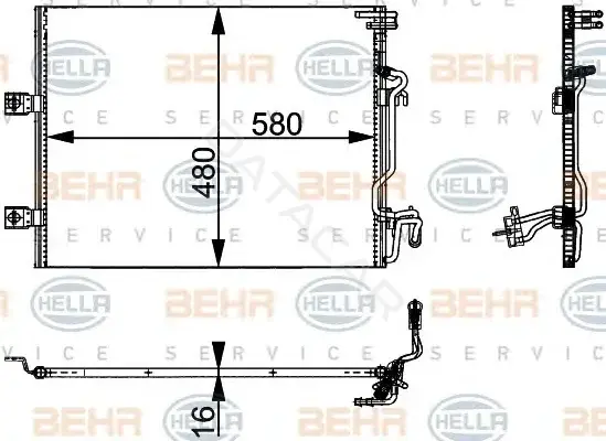 Радиатор кондиционера BEHR/HELLA/PAGID 8FC351301-611