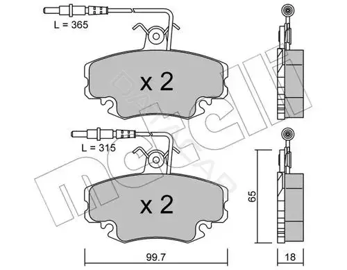 Тормозные колодки METELLI 22-0032-1