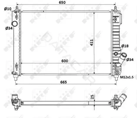 Радиатор охлаждения NRF 53903