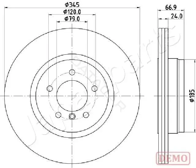 Тормозные диски JAPANPARTS DP-0126C