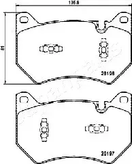 Тормозные колодки JAPANPARTS PA-0963AF
