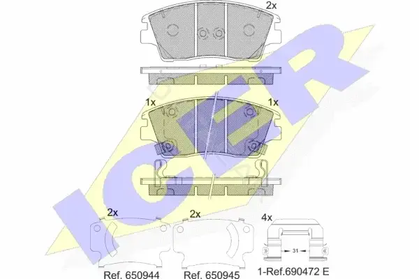 Тормозные колодки ICER 182277