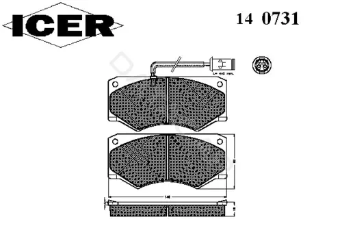 Тормозные колодки ICER 140731