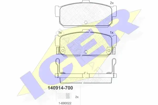 Тормозные колодки ICER 140914-700