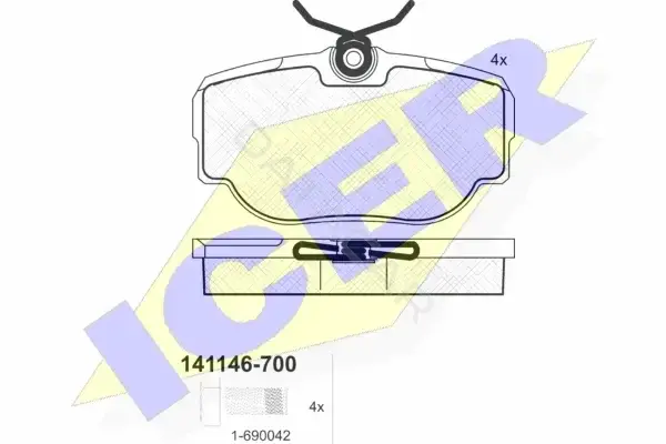 Тормозные колодки ICER 141146-700
